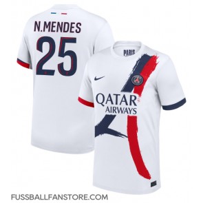 Paris Saint-Germain Nuno Mendes #25 Replik Auswärtstrikot 2024-25 Kurzarm